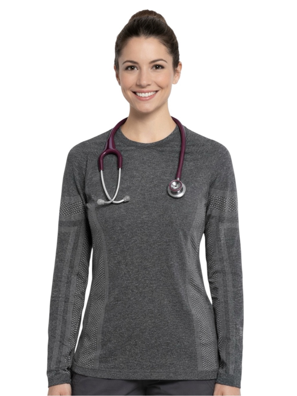 FIGS Salta Seamless Long Sleeve Underscrub Women XS- Gray W22KW1010 Nurse NWT
F